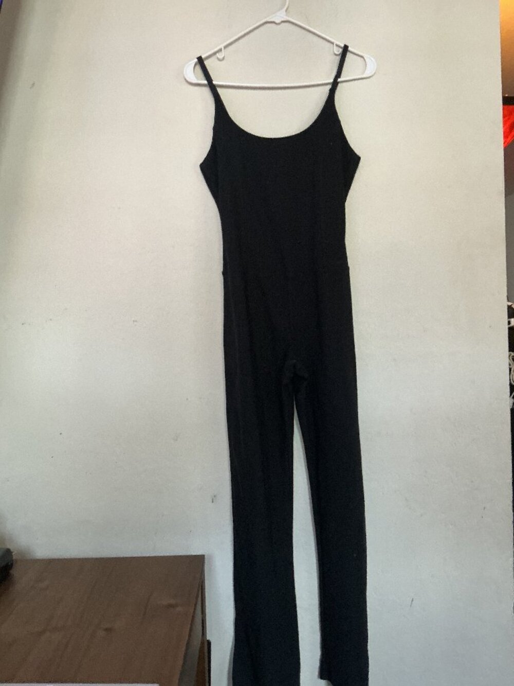 Nike Zenvy Women's Dri-FIT Full-Length Flared Bodysuit w/ Open Leg Black Medium